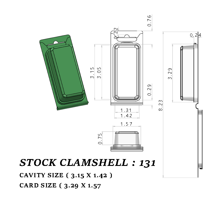 Stock clamshells clearance